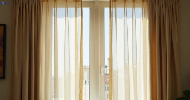Dusty and dull curtains in broadway-nsw before steam cleaning